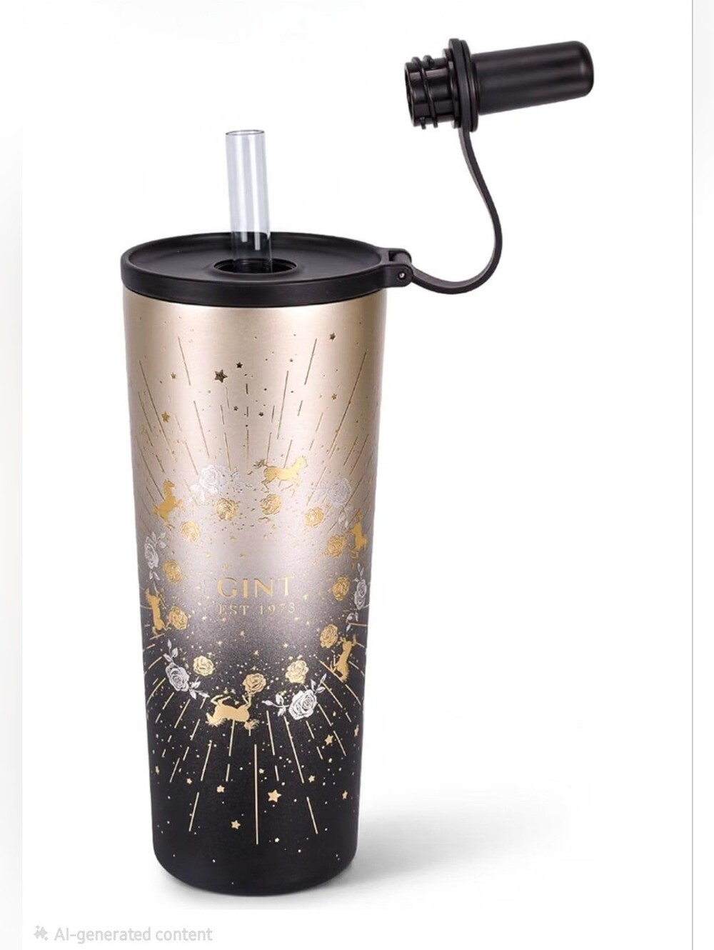 GiNT 25 oz stainless steel Tumbler with Straw